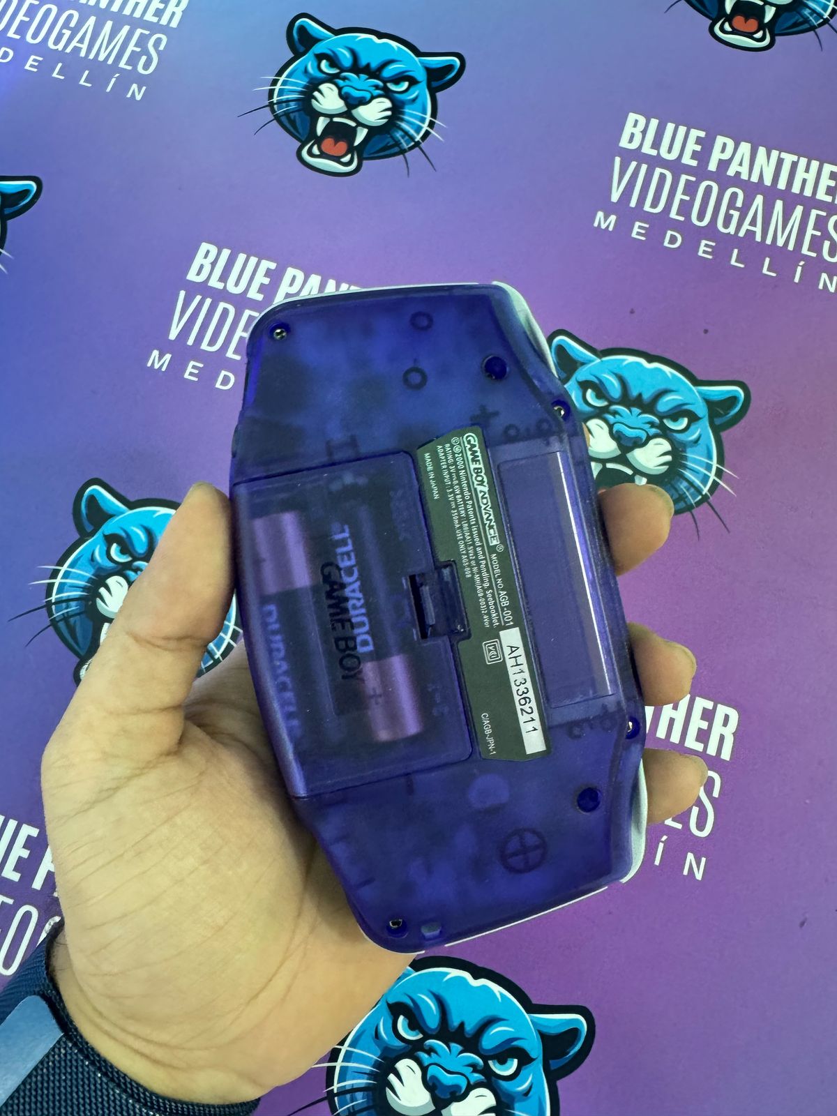 Game Boy Advance carcasa morada transparente