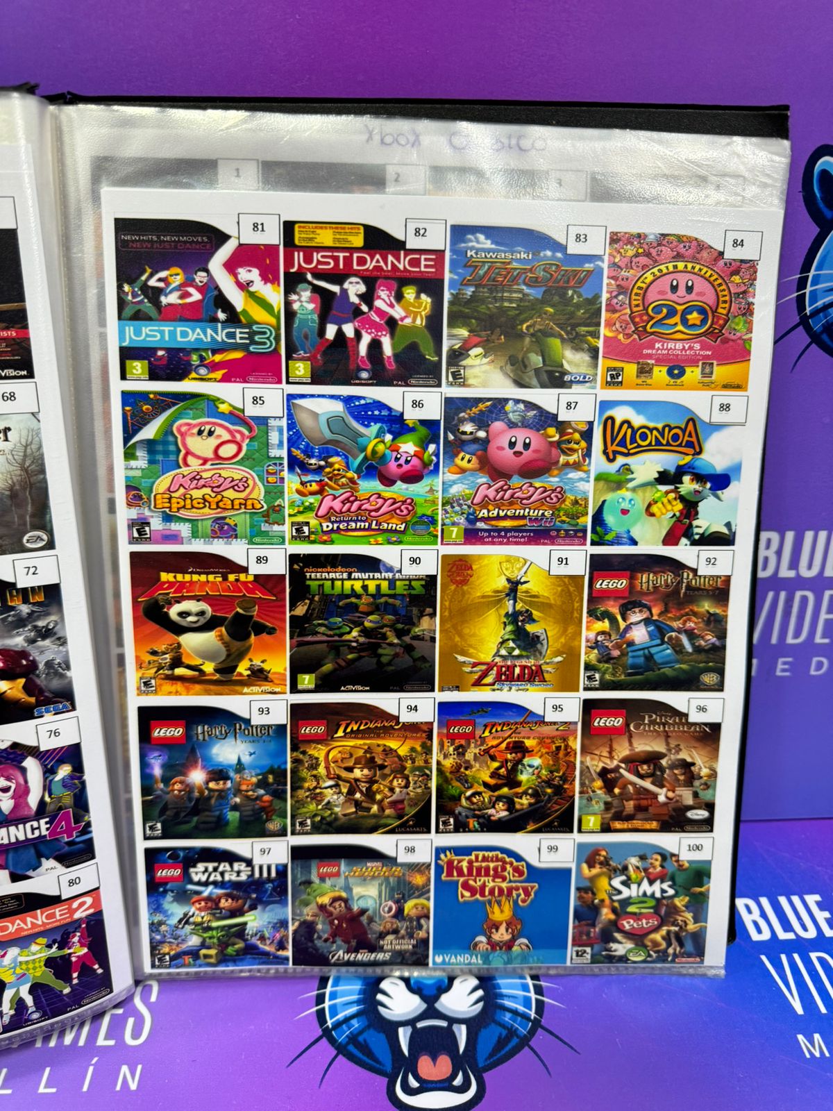 Catálogo juegos grabados en cd Wii
