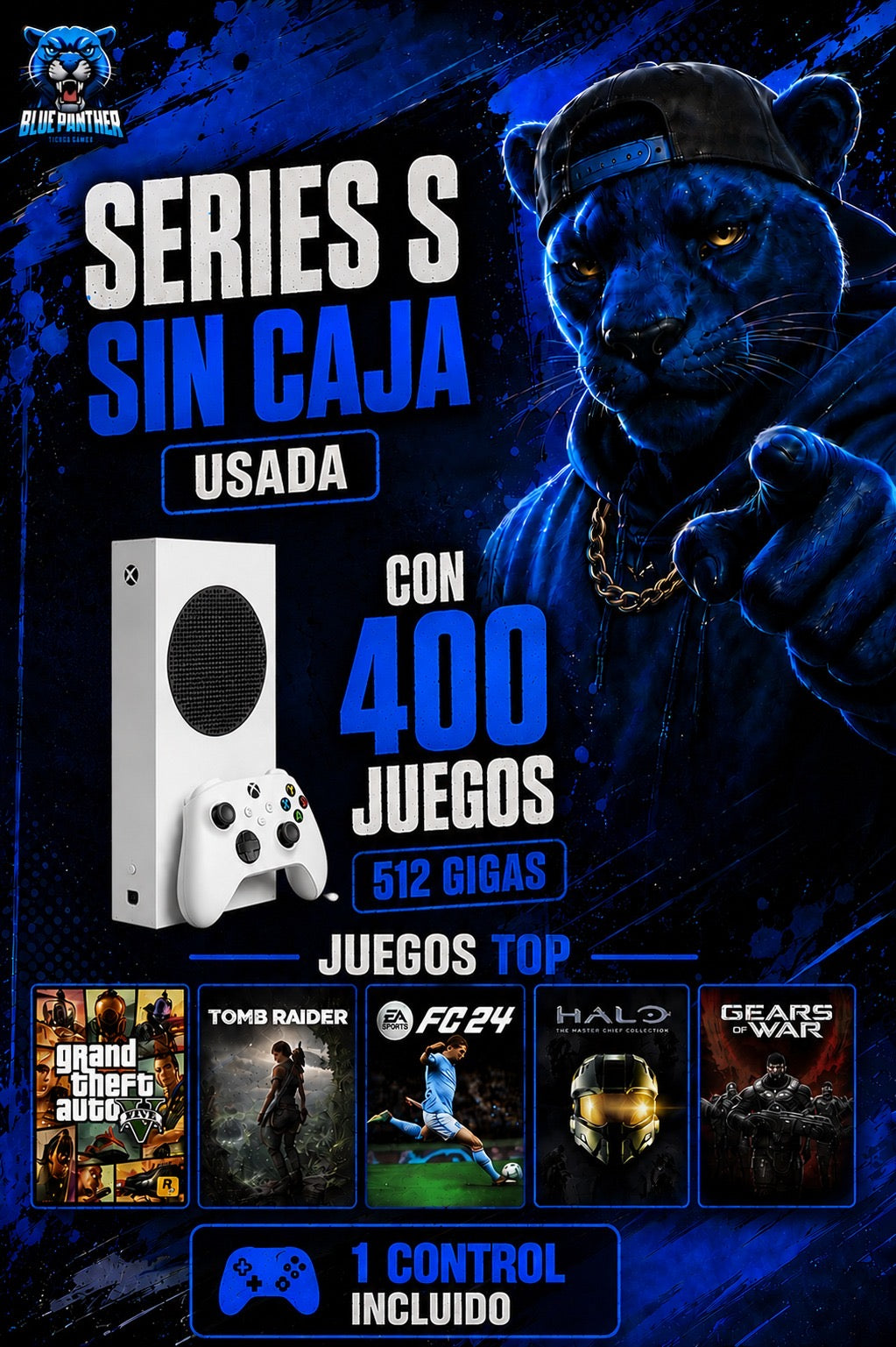 Xbox Series S Usada Sin Caja con 2 Meses de Games Pass
