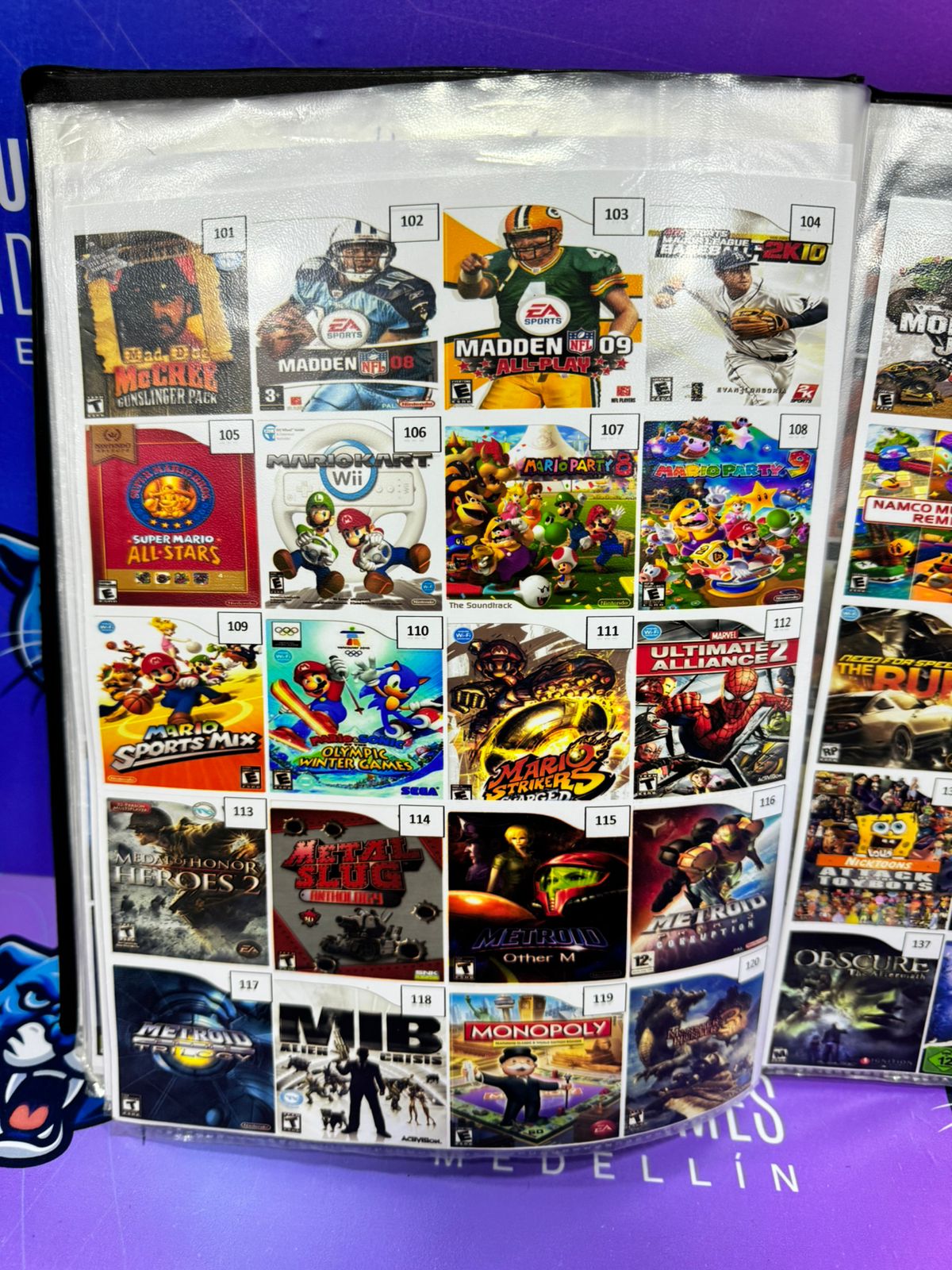 Catálogo juegos grabados en cd Wii