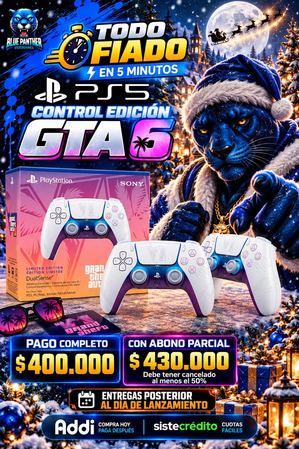 Reserva Control PS5 Edición GTA 6 Blanco – Entrega Posterior al Lanzamiento | Pago Completo o Abono del 50%