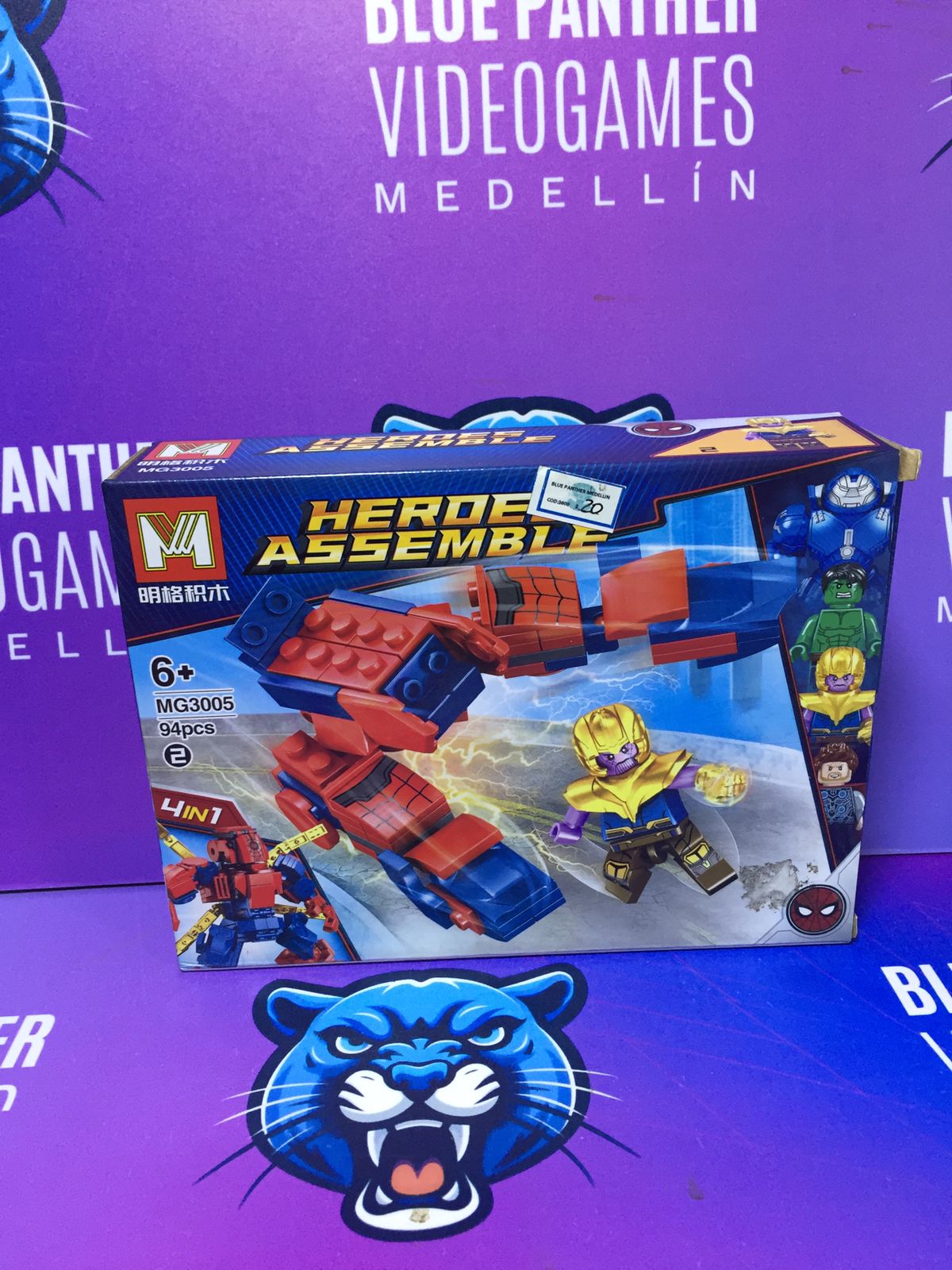 Mini figura super heroes 4en1 x4