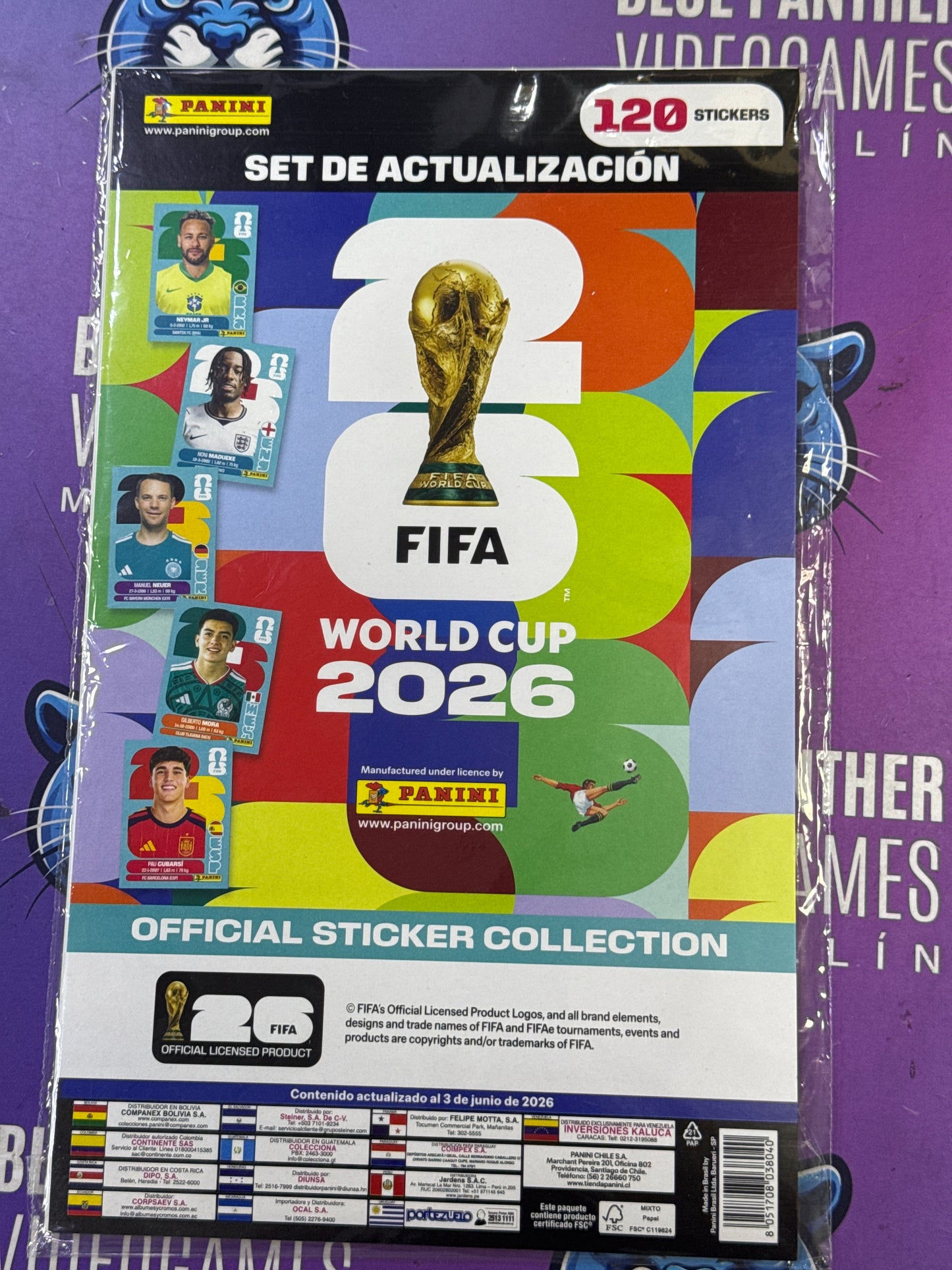 Set de actualización albun panini mundial 2026