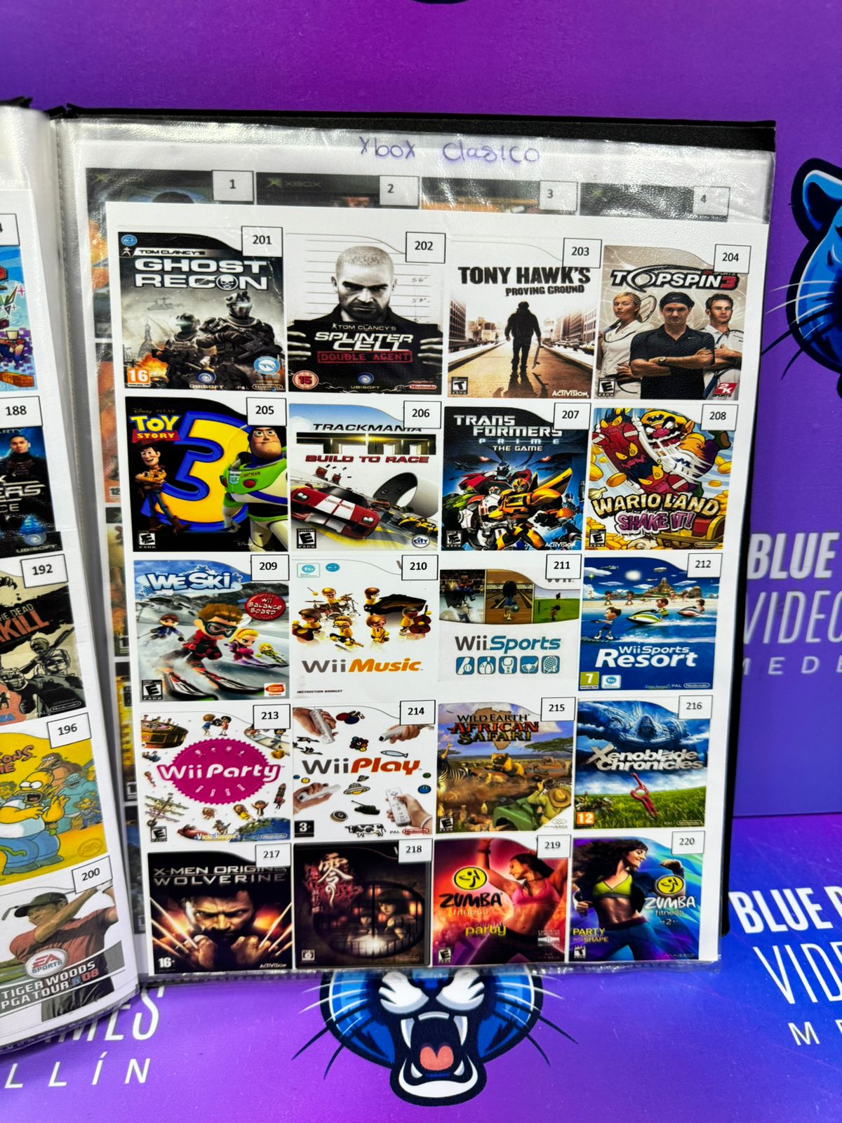 Catálogo juegos grabados en cd Wii