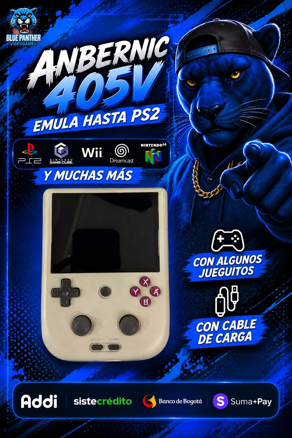 Anbernic 405V — Emula hasta PS2
