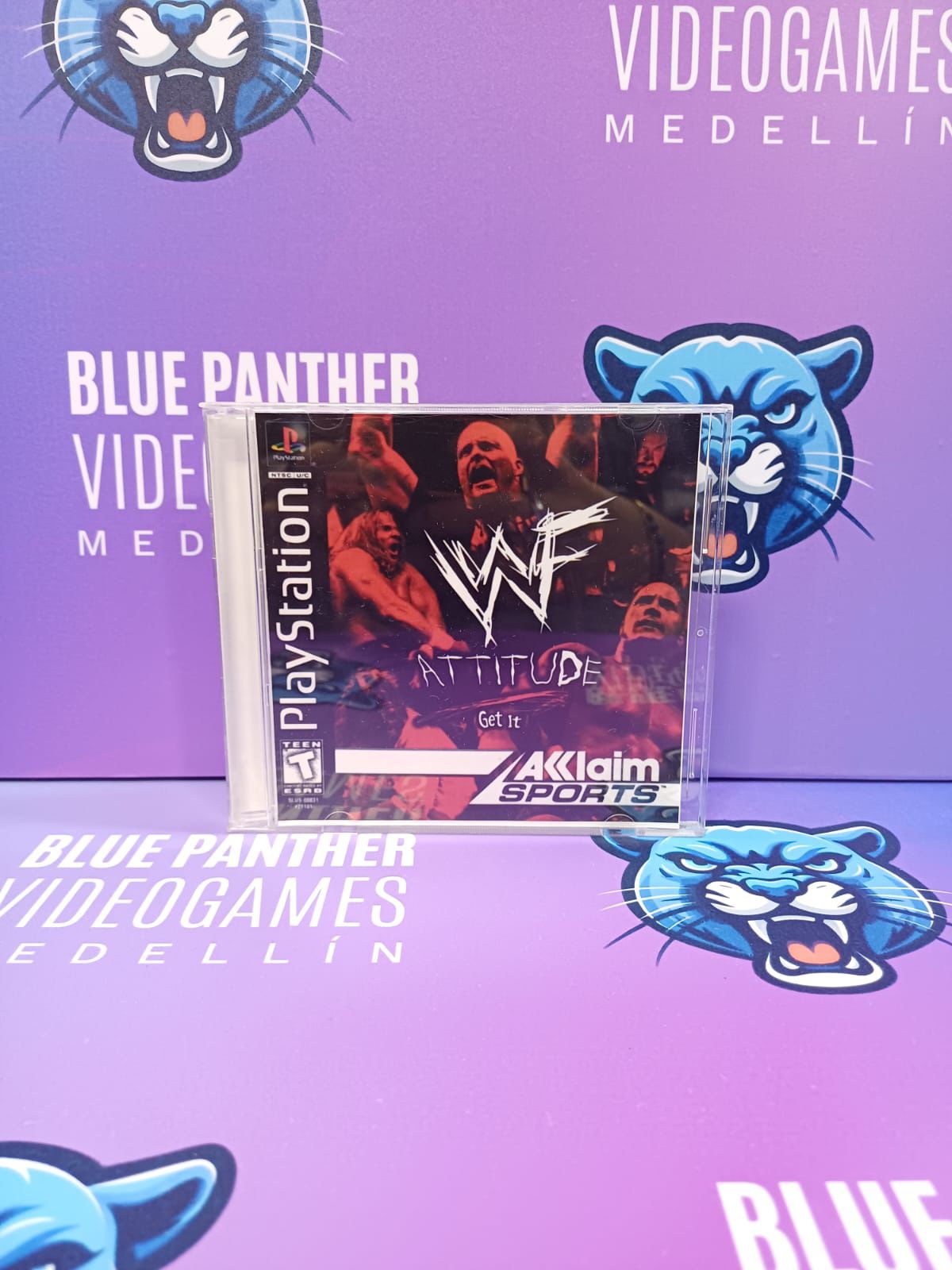 WWF Attitude - Playstation 1 Juego original label custom