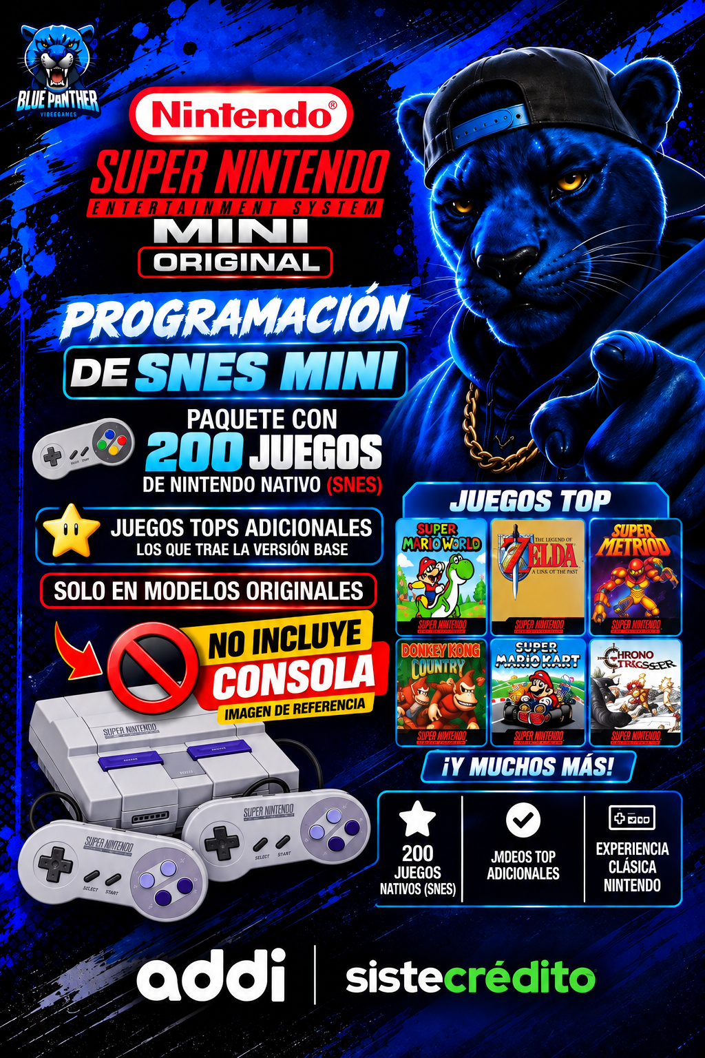 SERVICIO DE PROGRAMACIÓN SNES MINI ORIGINAL | 200 JUEGOS | NO INCLUYE CONSOLA