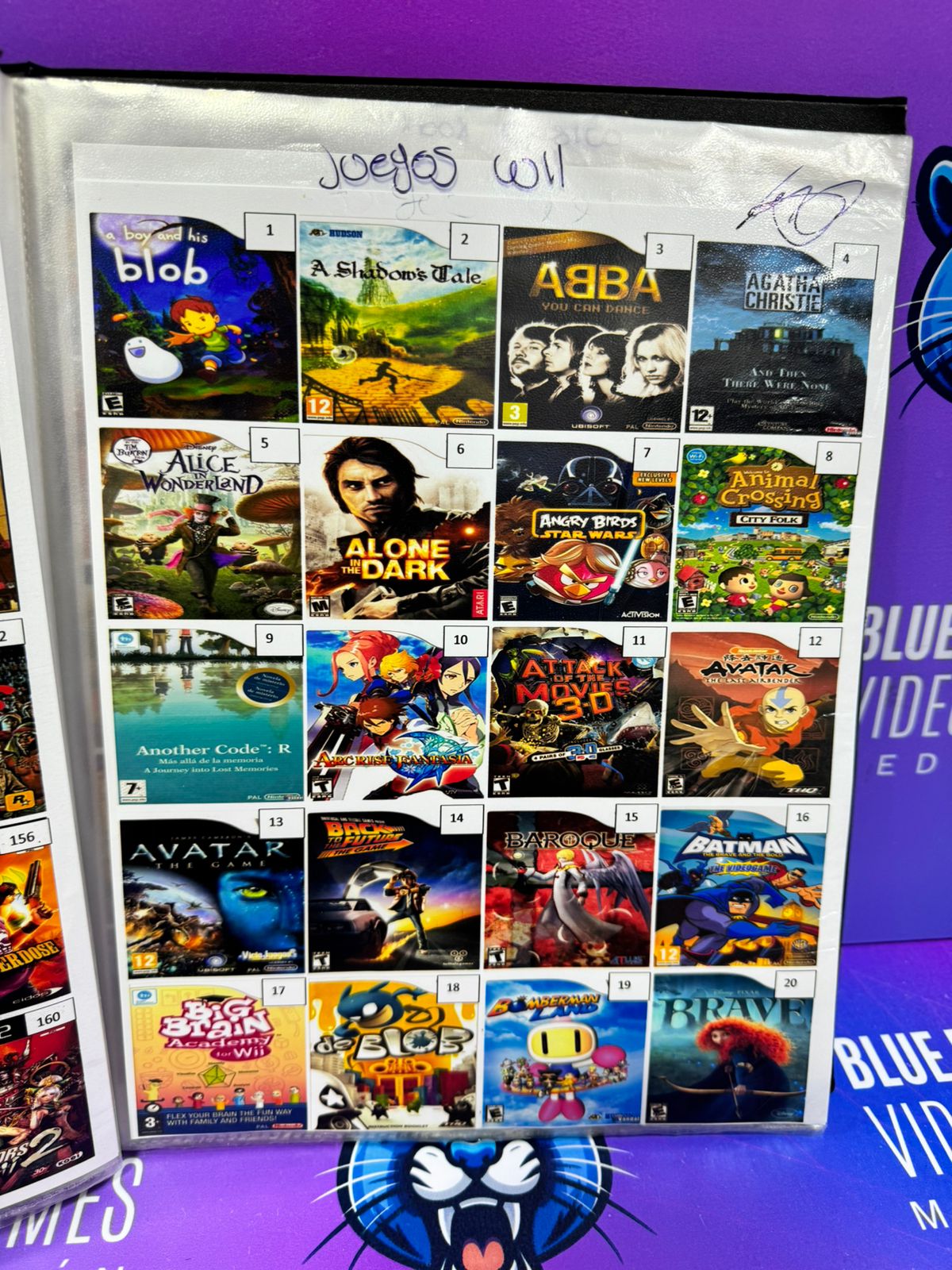 Catálogo juegos grabados en cd Wii