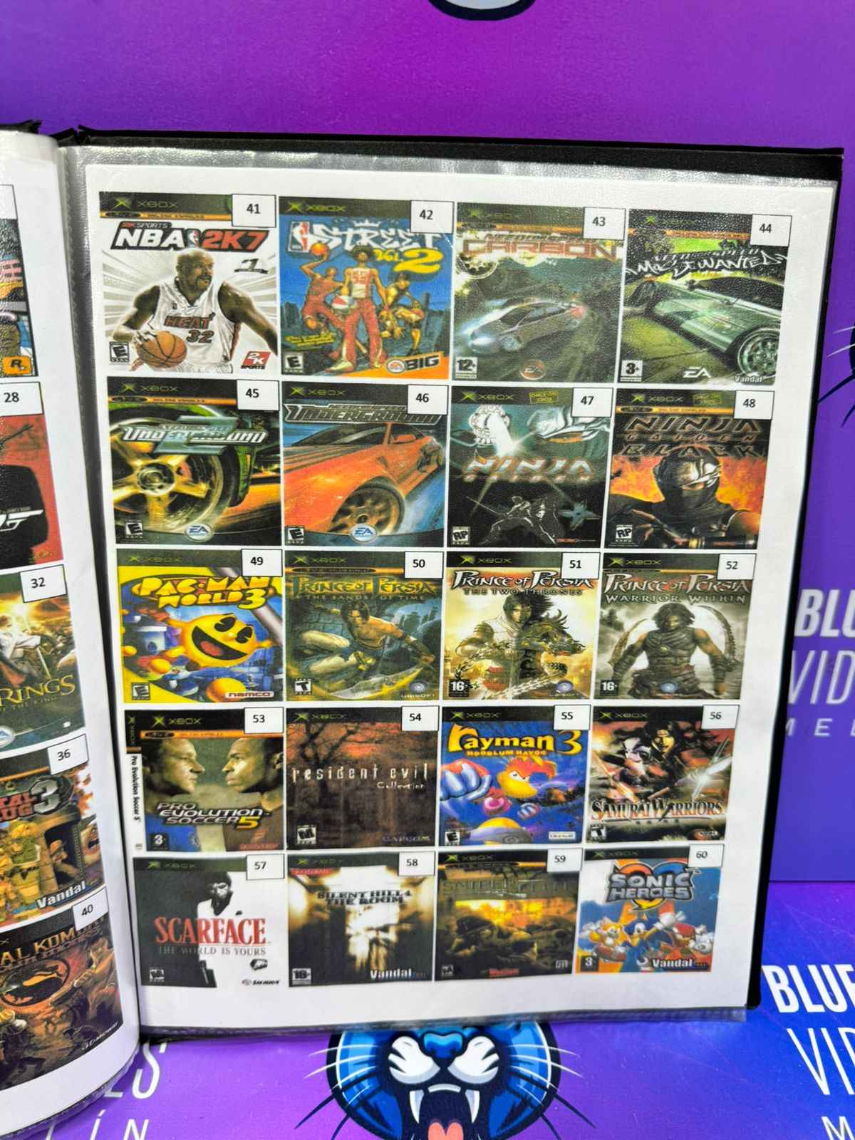 Catálogo juegos grabados en cd Xbox Clásico
