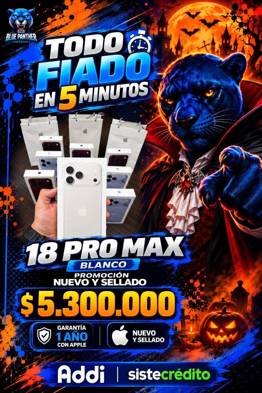 18 pro Max blanco promoción nuevo y sellado