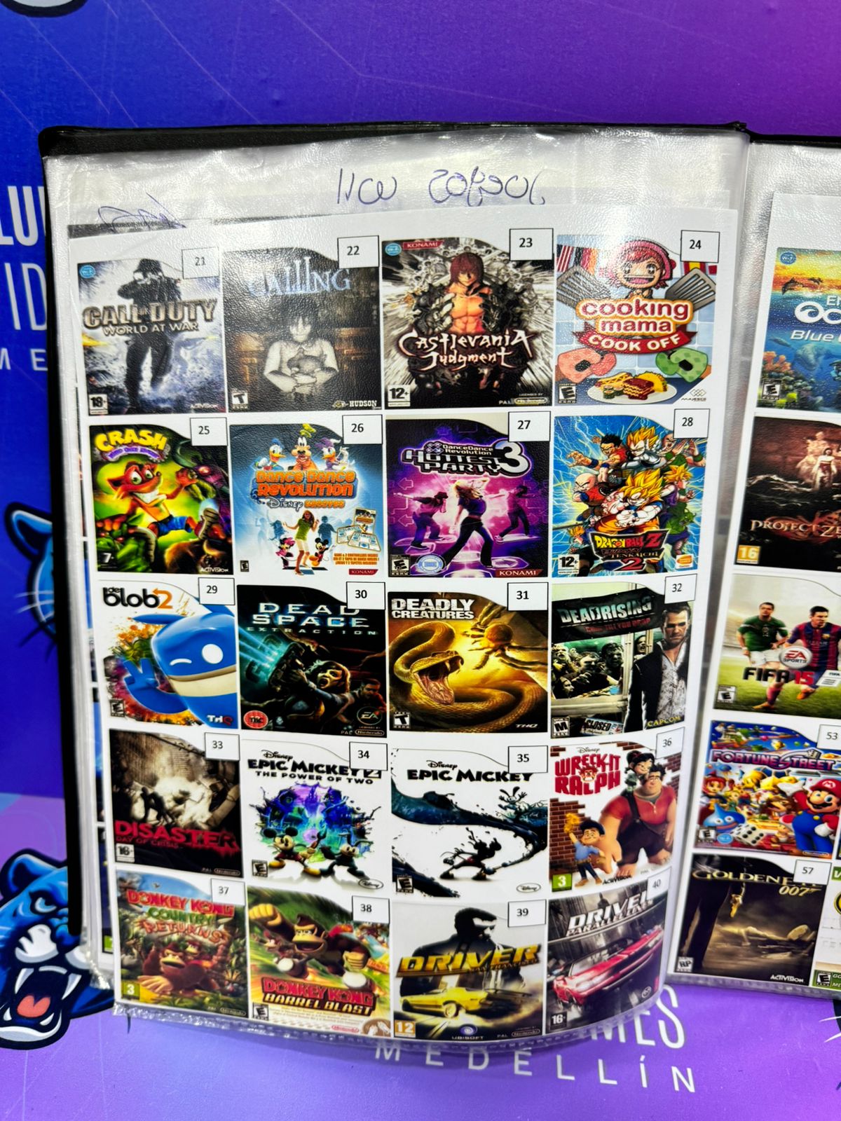 Catálogo juegos grabados en cd Wii