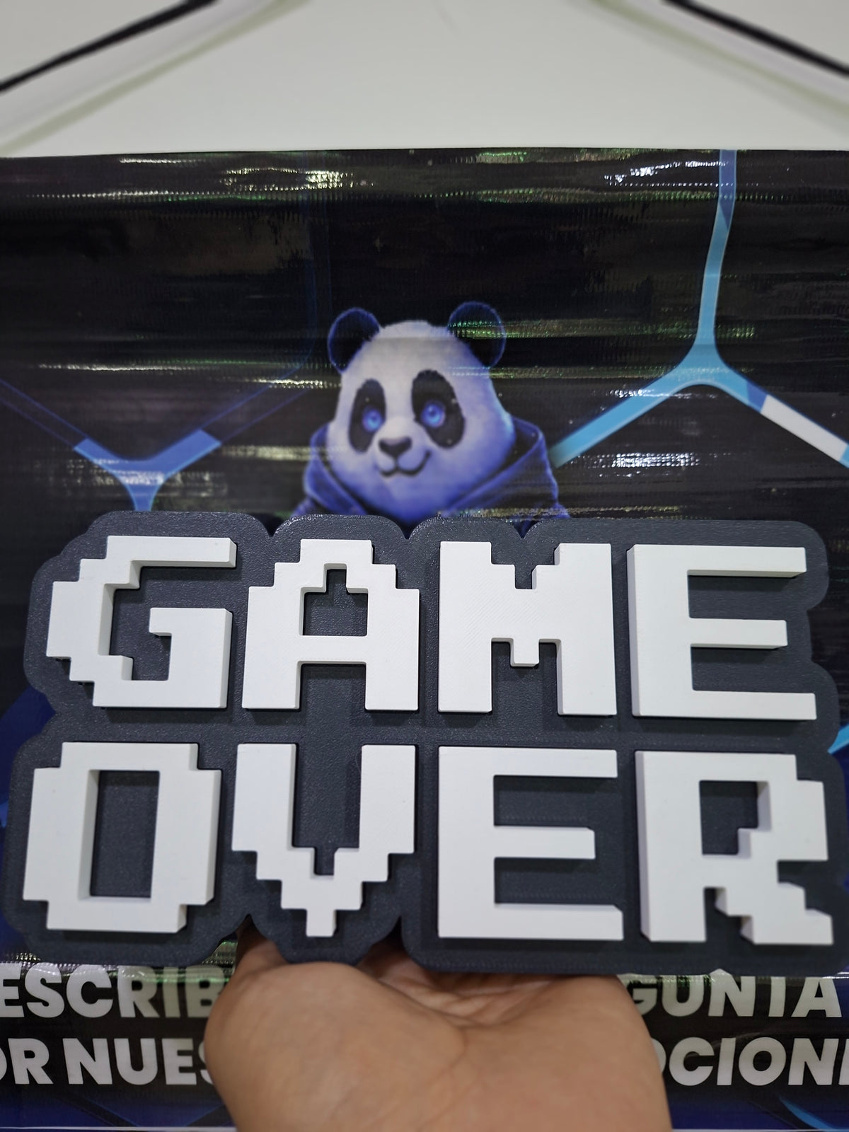 Accesorio decorativo Game Over 3d