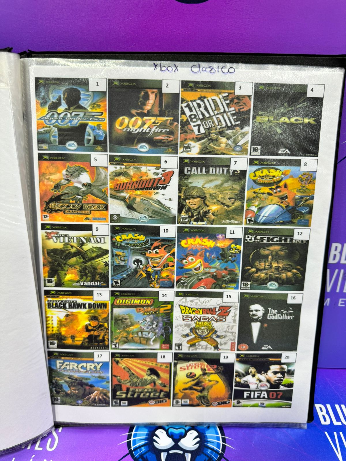 Catálogo juegos grabados en cd Xbox Clásico