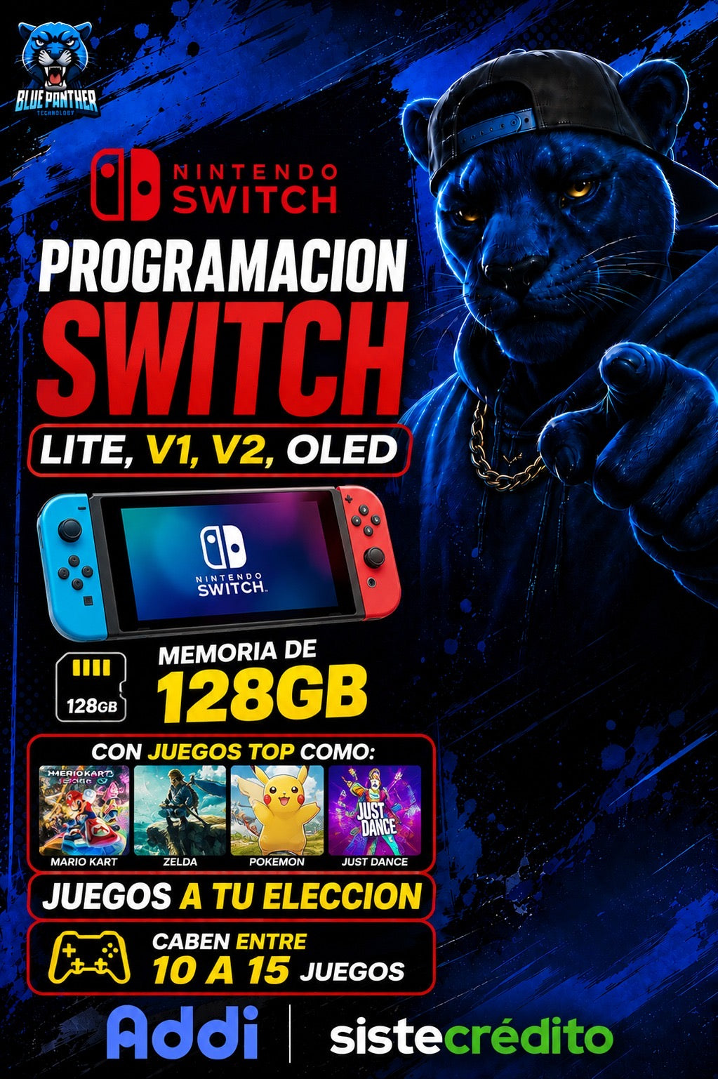 Programación Switch Lite,V1,V2,Oled- Memoria 128gb ( 10 a 15 juegos) depende del peso de los juegos