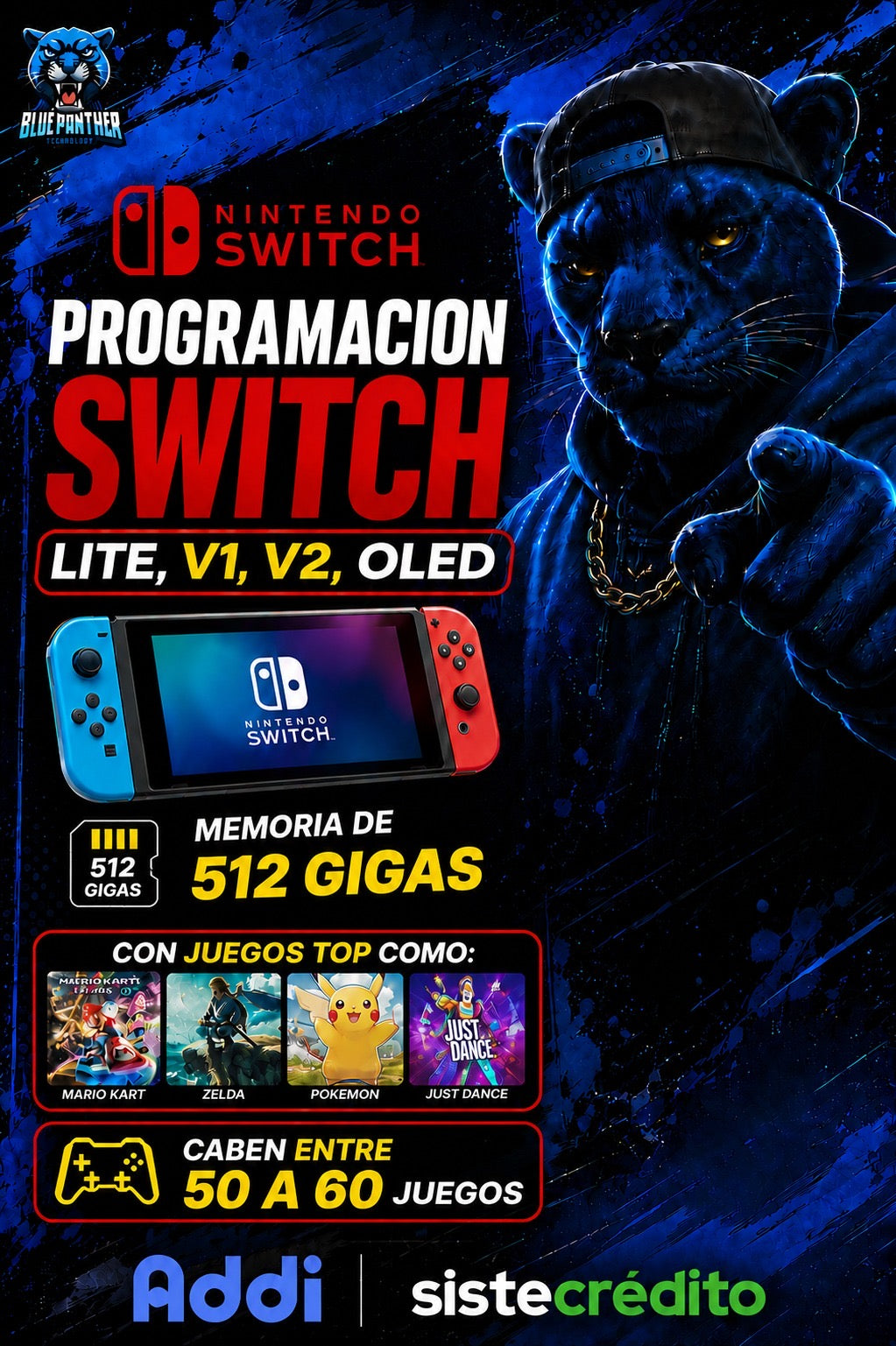 Programación Switch Lite,V1,V2,Oled- Memoria 512 gb ( 50 a 60 juegos) depende del peso de los juegos
