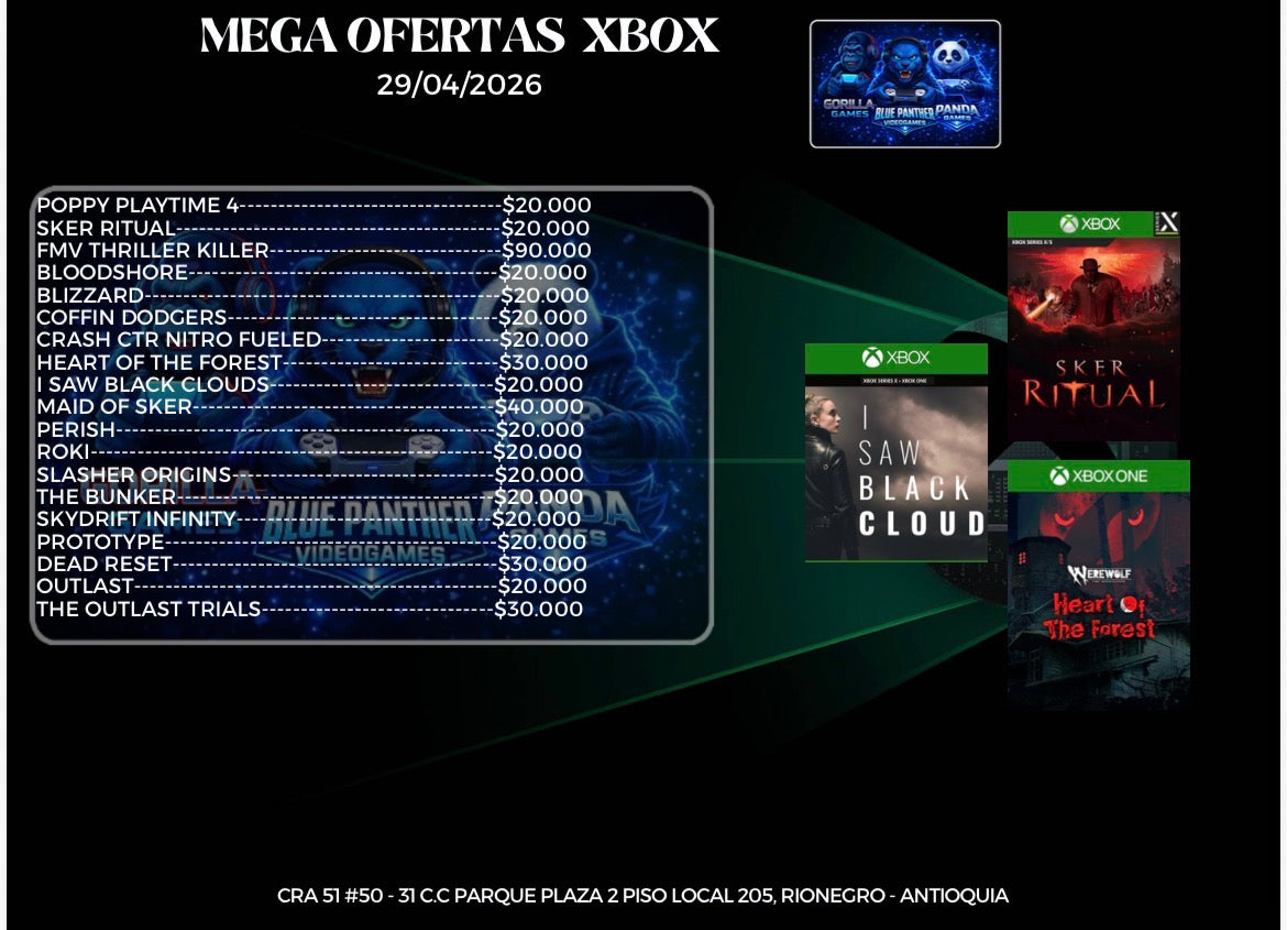 Catálogo juegos digitales Xbox