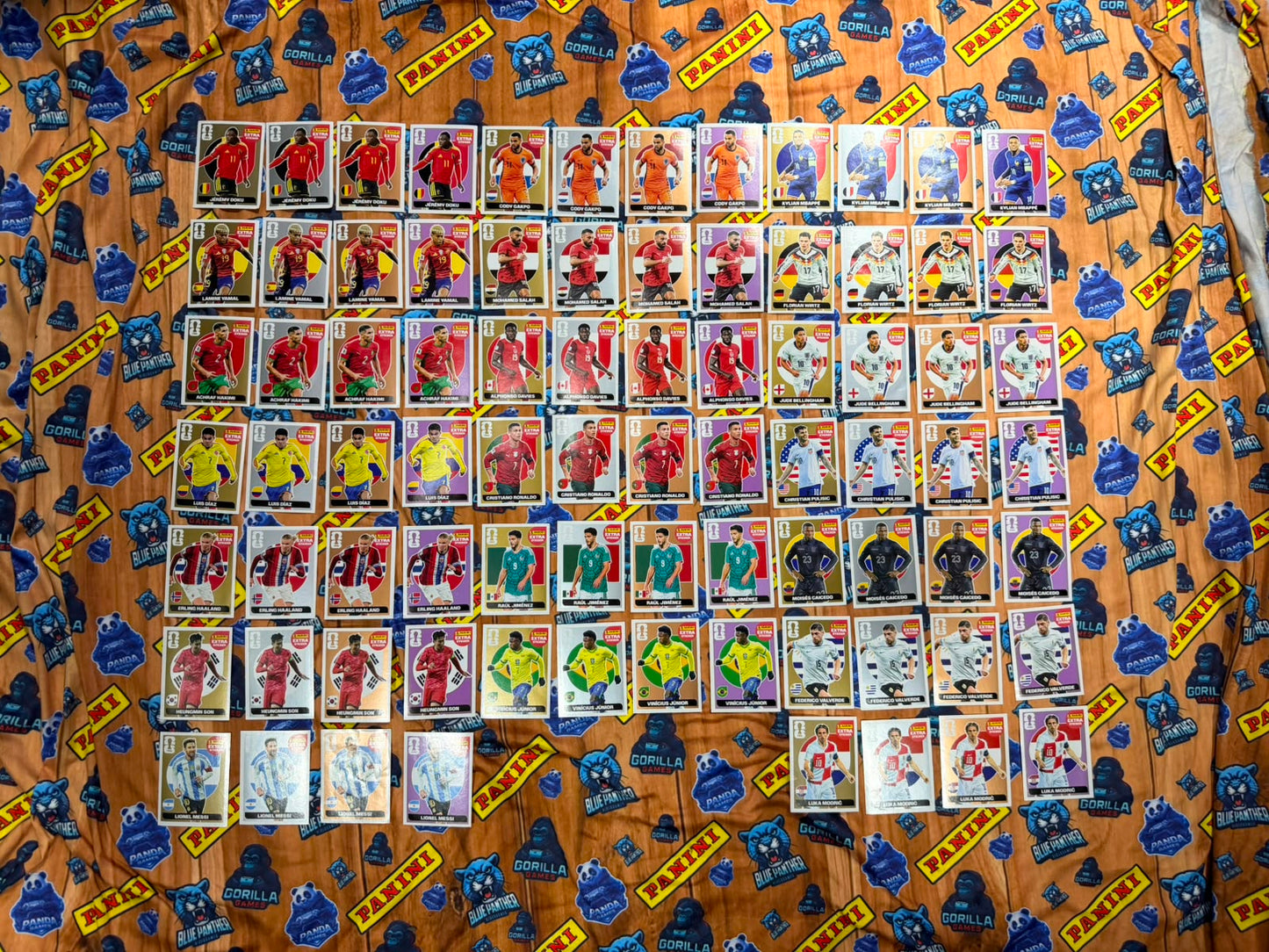 Set completo de extra stikers del mundial panini 2026