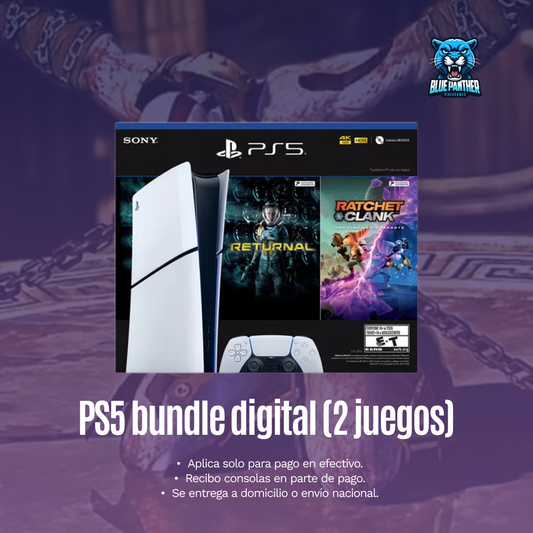 Playstation 5 bundle slim digital (2 juegos) sobre pedido