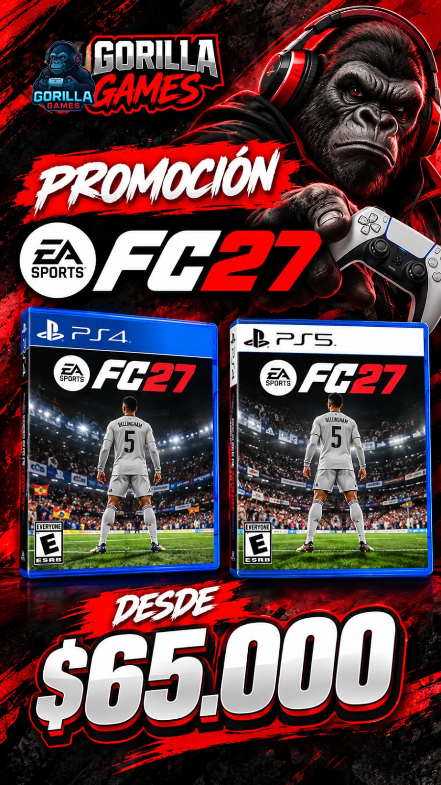 PROMOCIÓN ESPECIAL FC 27 Hasta 5 de Noviembre o agotar existencia — $65.000 - Cuenta Secundaria PS4/PS5