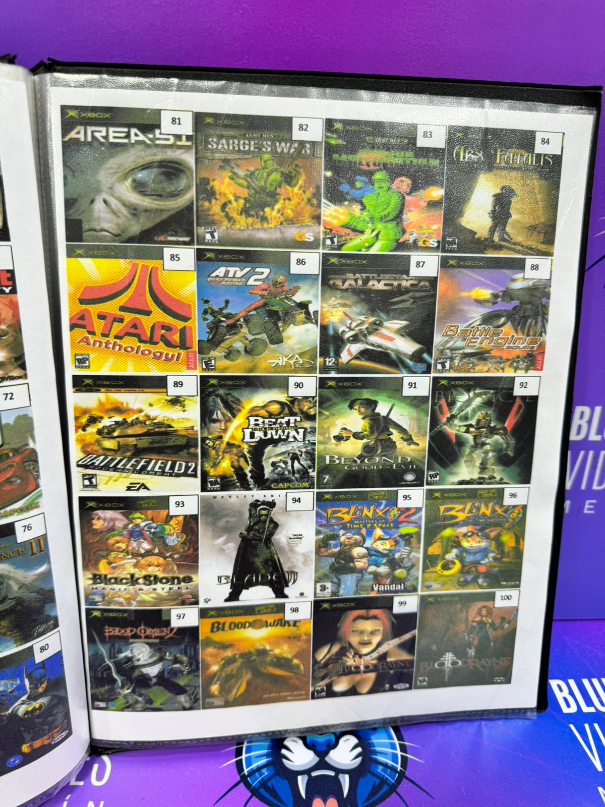 Catálogo juegos grabados en cd Xbox Clásico