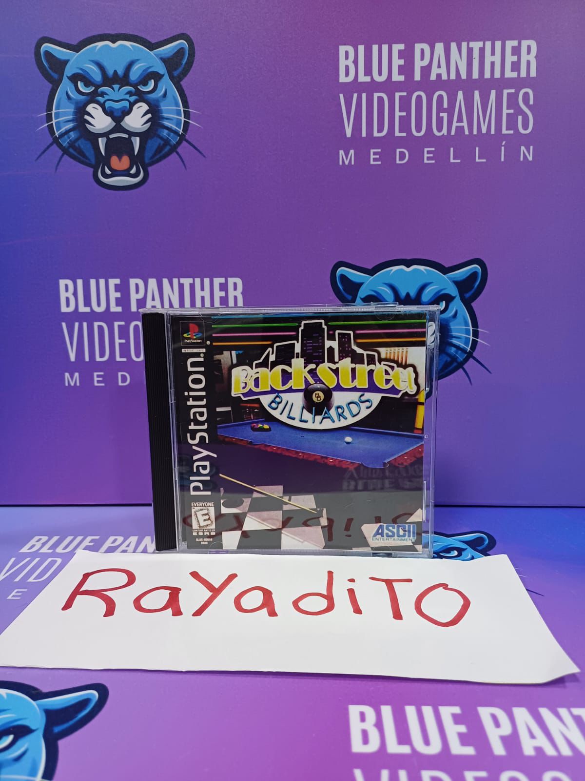 Back Street Billiards  - Playstation 1 Juego original label custom