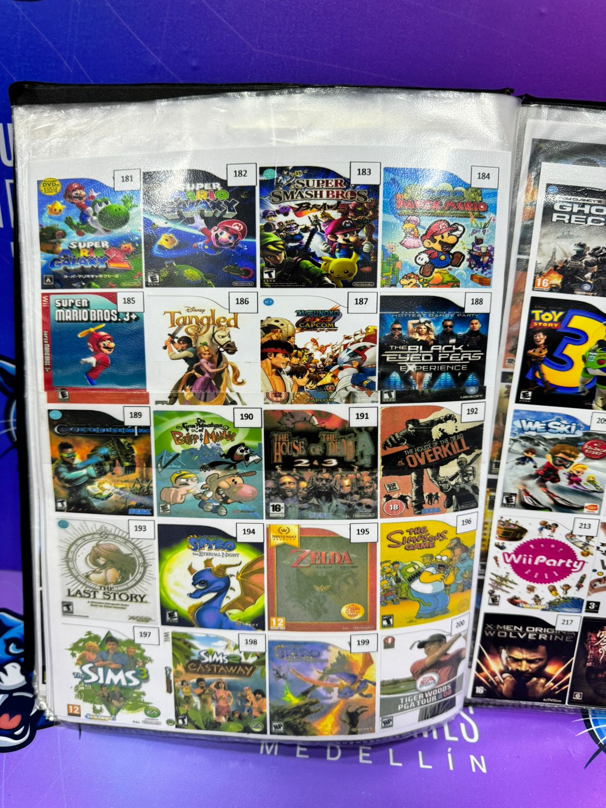 Catálogo juegos grabados en cd Wii