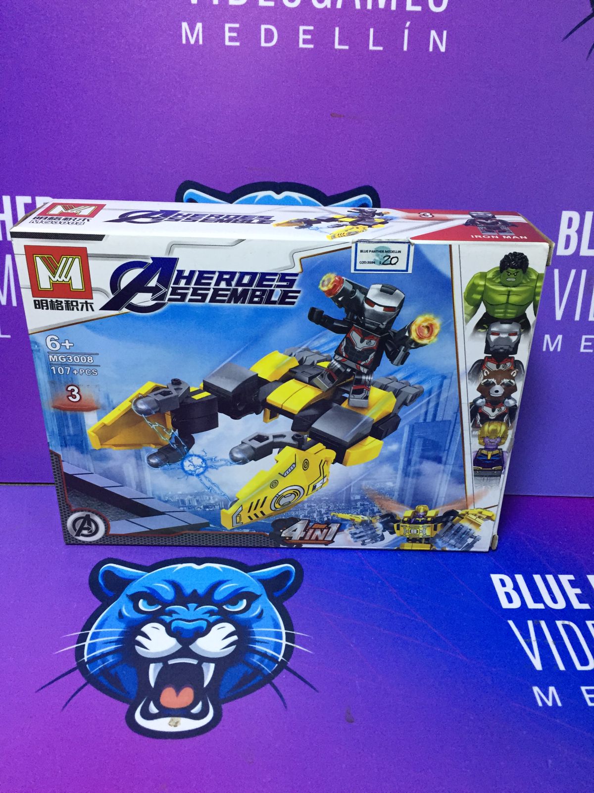 Mini figura heroes assemble x8