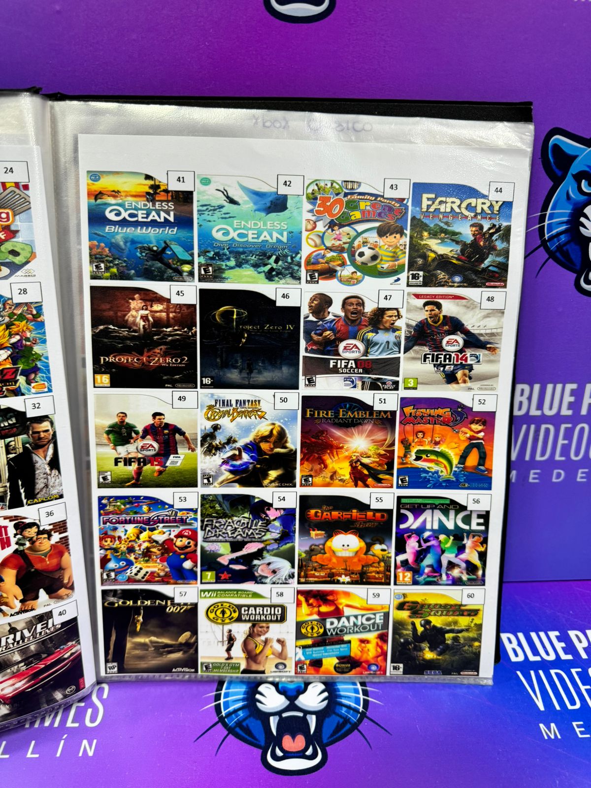 Catálogo juegos grabados en cd Wii
