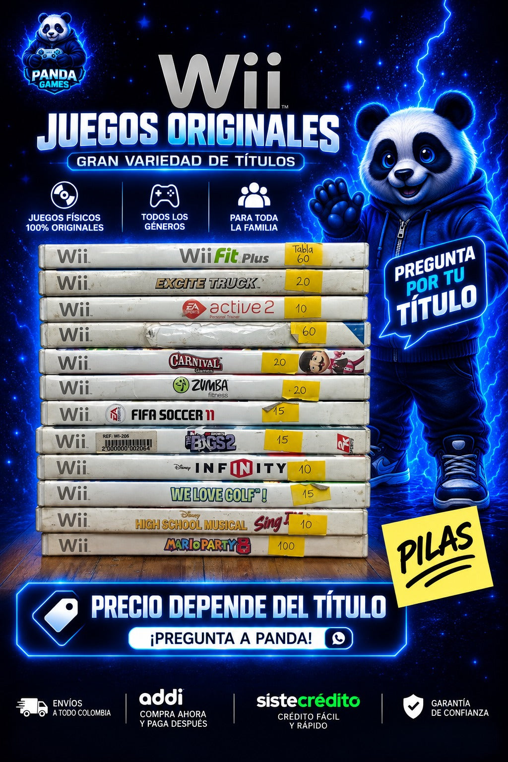 Juegos Originales Nintendo Wii ( usados )