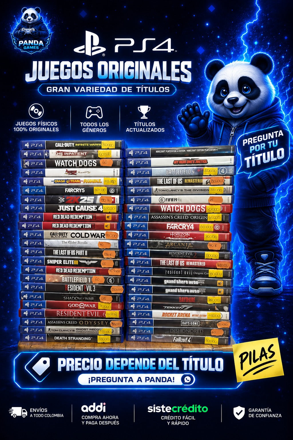 JUEGOS ALEATORIOS - Playstation 4 - Usados y Nuevos