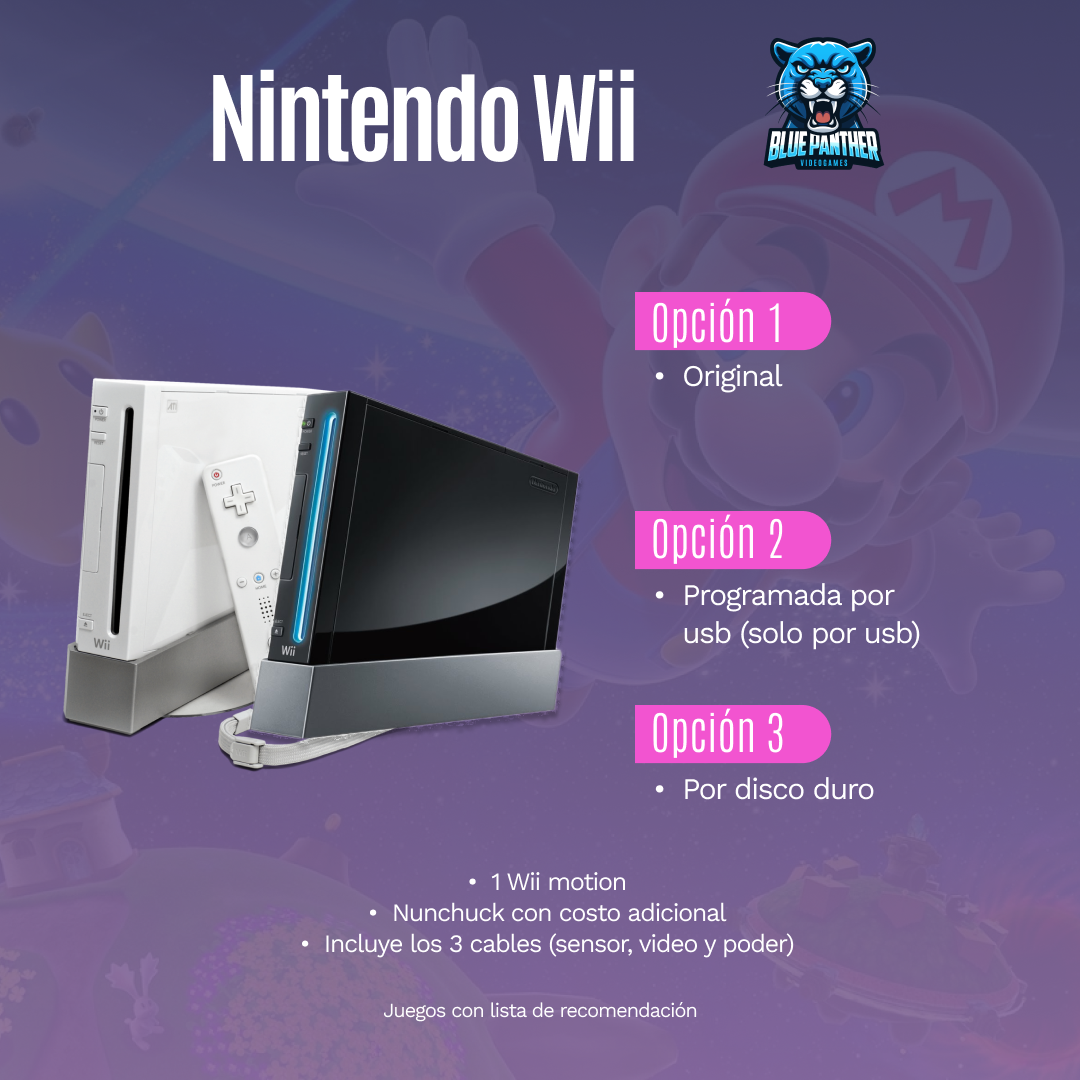Nintendo Wii Disco Duro (sobre pedido)
