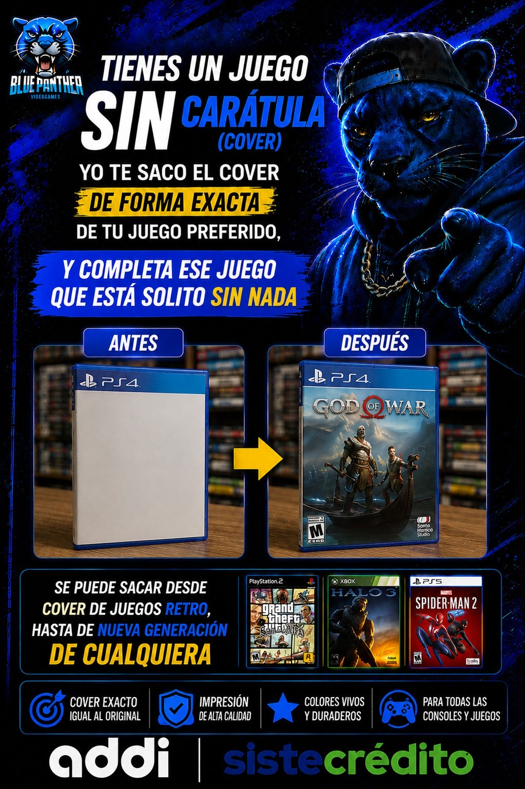 🎮 Crea la Carátula de tu Juego Personalizada | Cover para PS4, PS5, Xbox y Nintendo