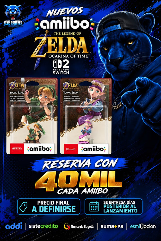 Reserva : Amiibo The Legend of Zelda: Ocarina of Time – Young Link / Young Zelda – Nintendo Switch 2 ( Más info leer descripción)