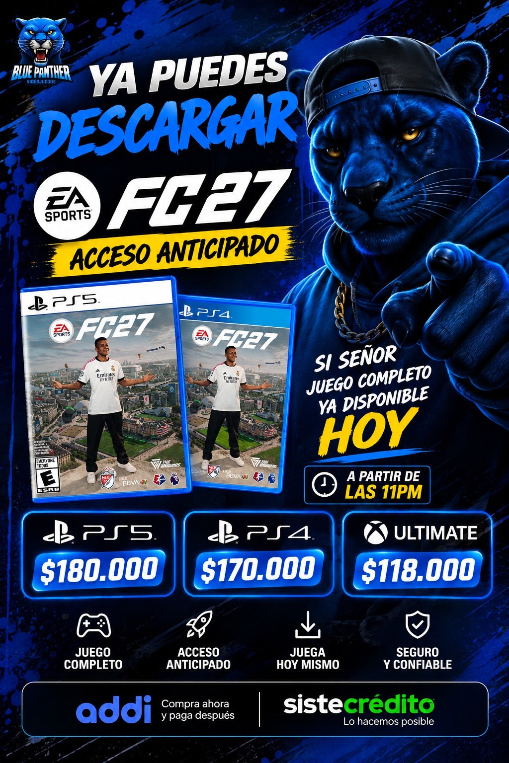 EA SPORTS FC 27 – Acceso Anticipado | PS5, PS4 ( información en descripción)