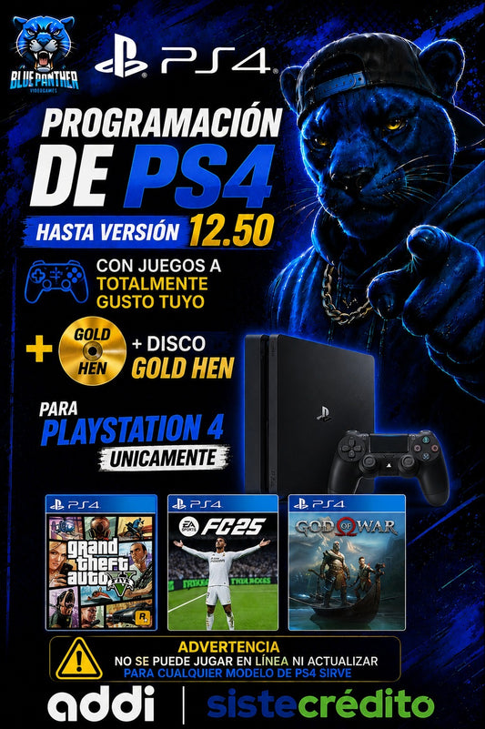 PROGRAMACIÓN PS4 CON JUEGOS - HASTA LA VERSIÓN 12.50