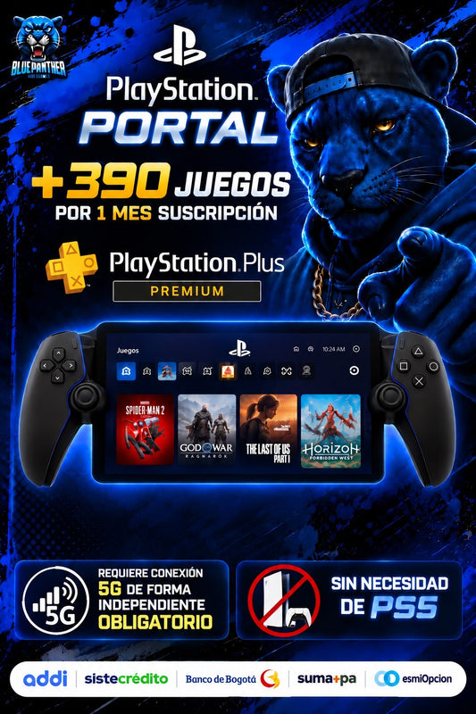 PlayStation Portal + 390 Juegos con PlayStation Plus Premium 1 mes usada