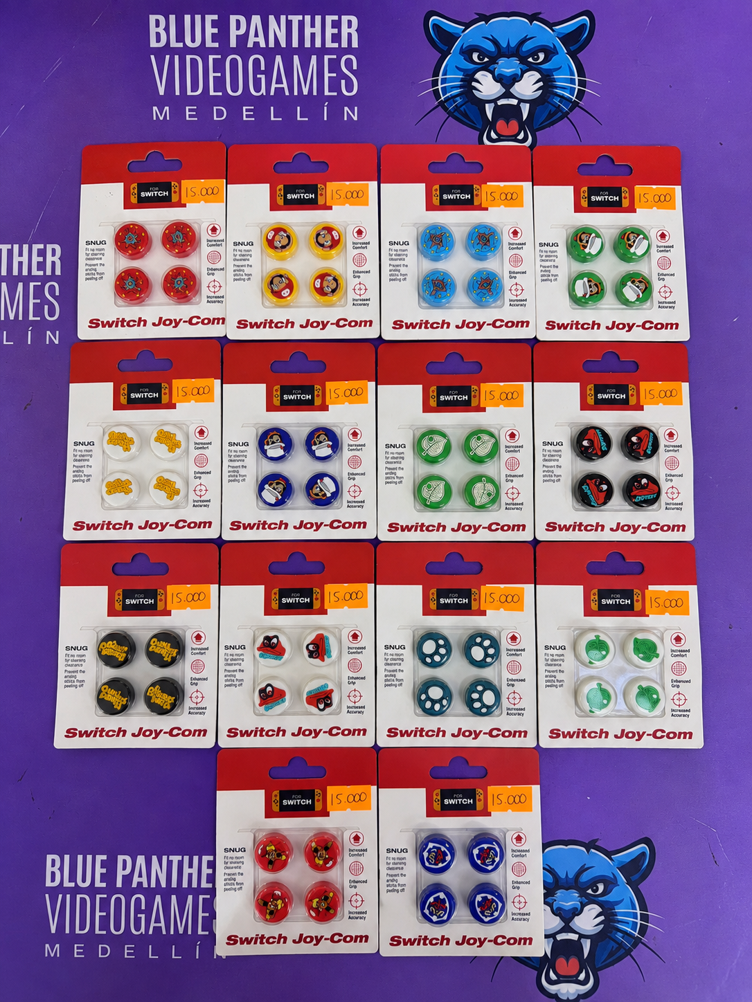 Motivos variados Gomitas protectoras Switch cada paquetito 15.000