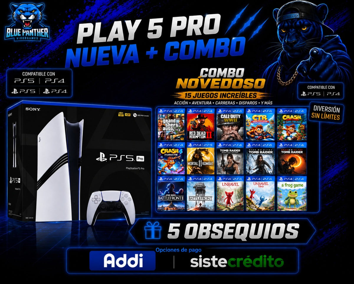 PlayStation 5 Pro -Nueva Sellada con 15 juegos y 5 Obsequios