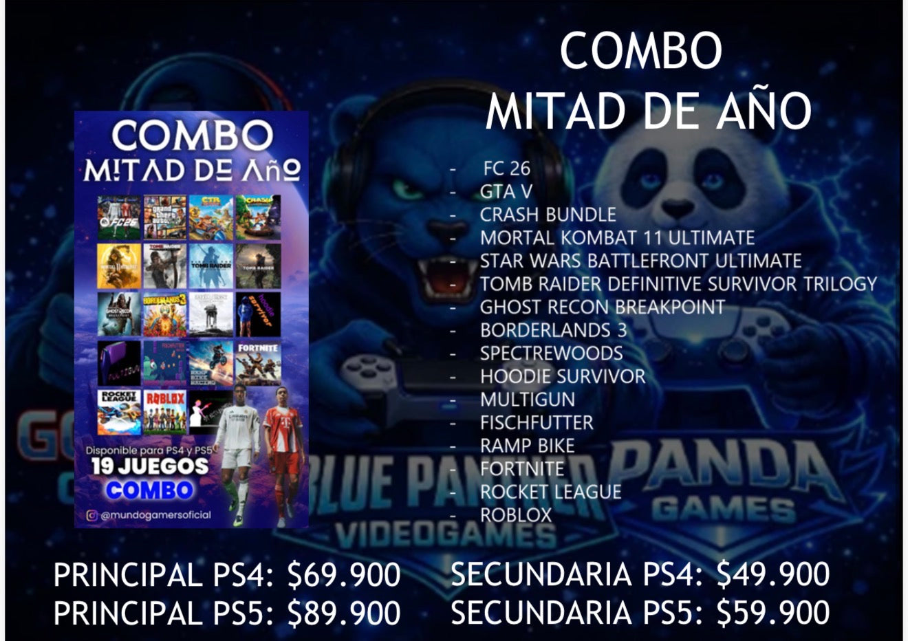 Combo Juegos Digitales Ps5