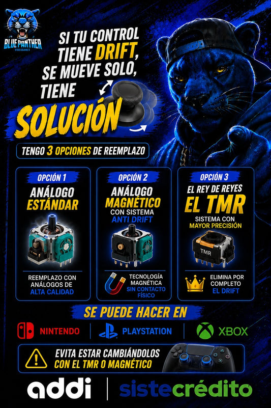 Cambio de Análogos para Controles 🎮 | Estándar, Magnético Anti-Drift y TMR Desde 45.000 validar valores en información y versión