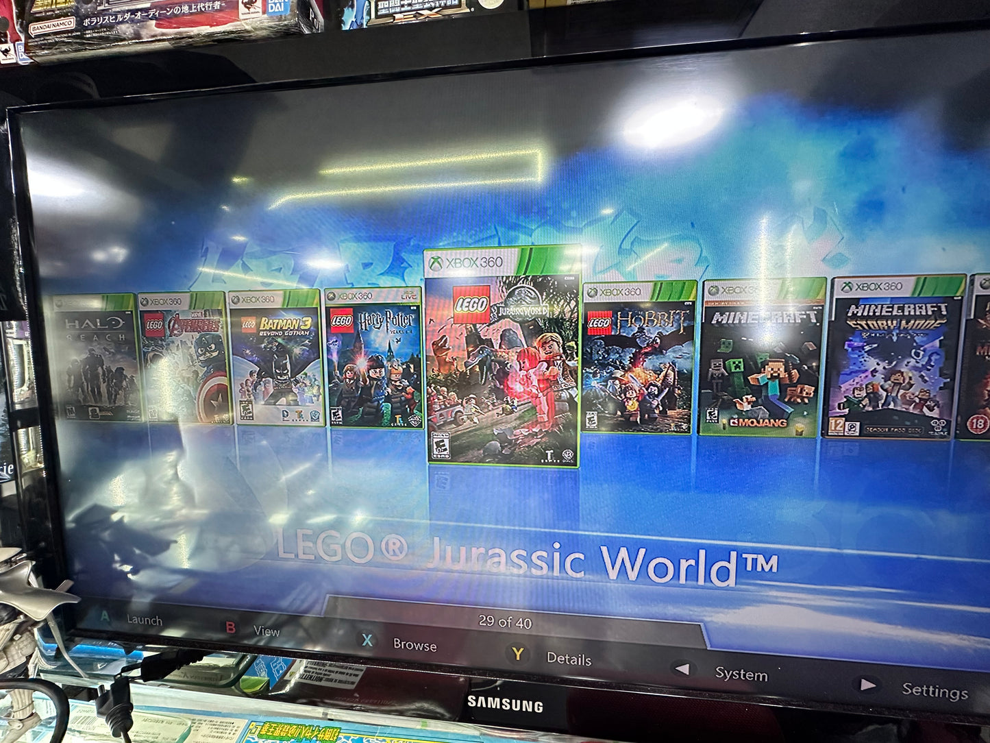 Xbox 360 parche 5 , control, cables, 40 juegos usada