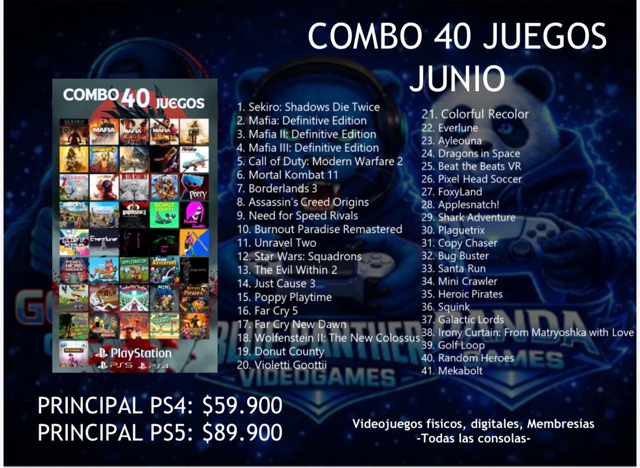 Combo Juegos Digitales Ps5
