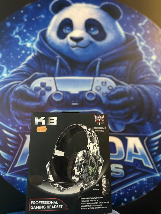 K8 diademas profesional gaming headset gris