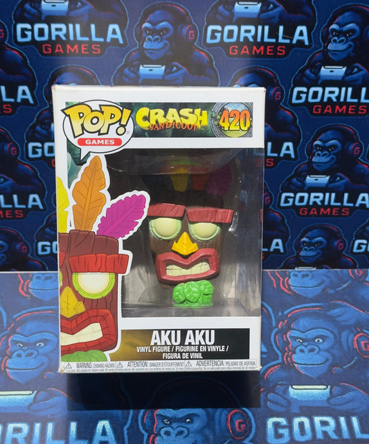 Funko, pop, Crash, Bandicoot, Aku Aku