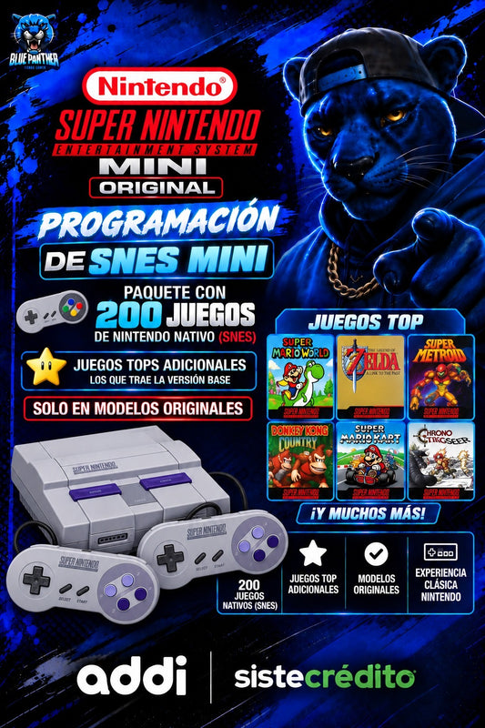 Programacion Super Nintendo SNES Mini Original –  con 200 Juegos
