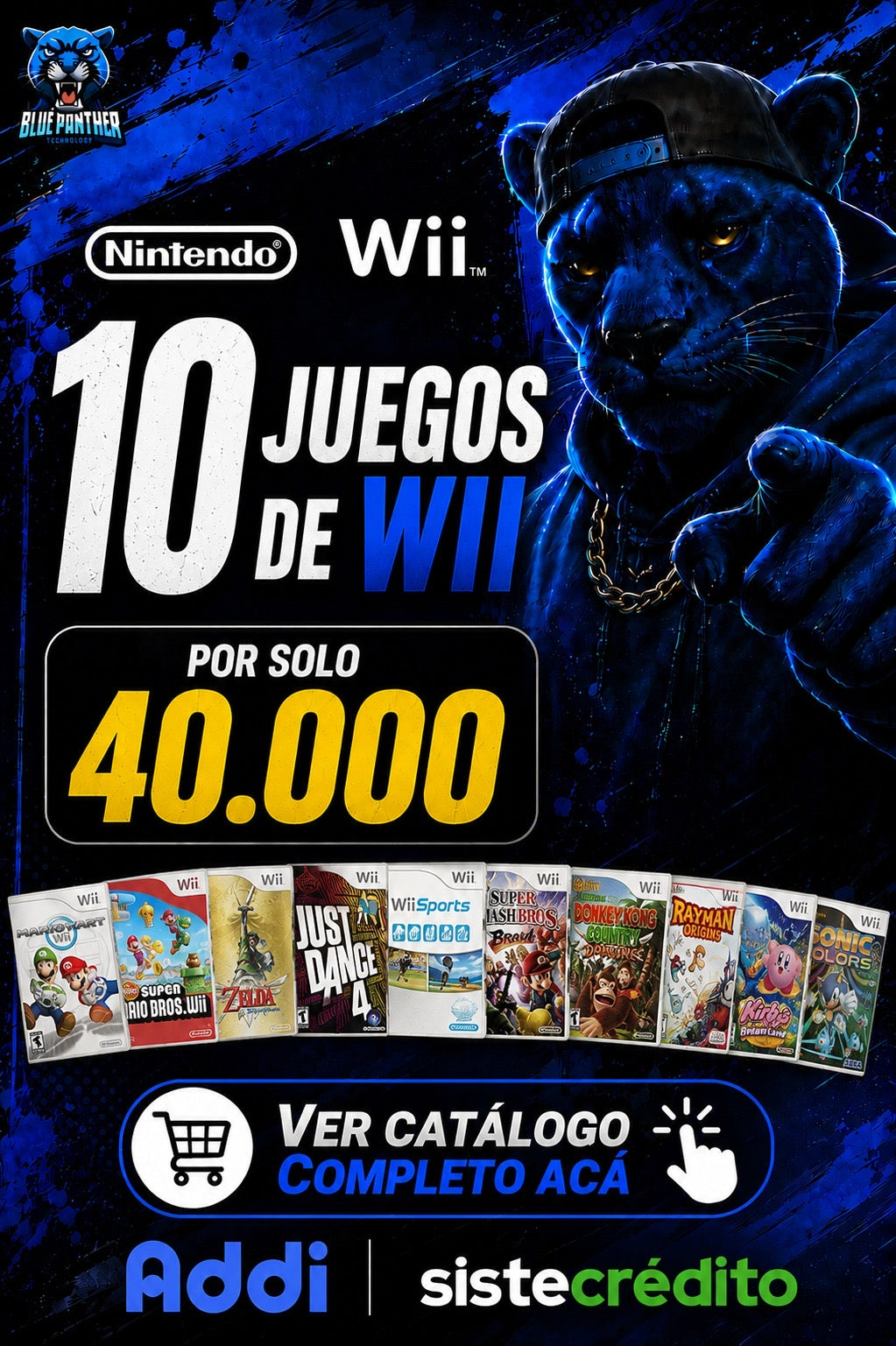 Catálogo juegos grabados en cd Wii - 10 juegos Wii 40.000