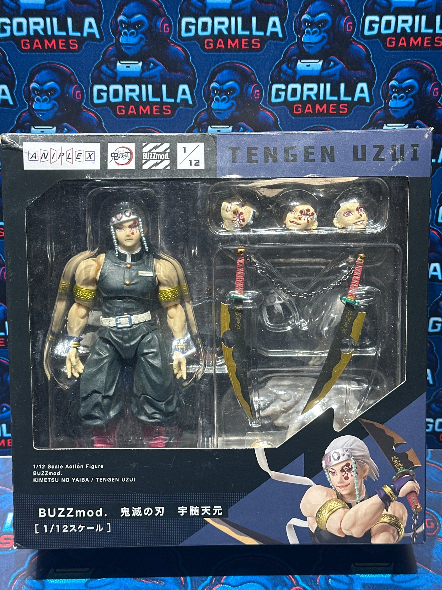 DEMON SLAYER - UZUI Buzzmod original ( detalle pin que une el brazo con el torso partido)