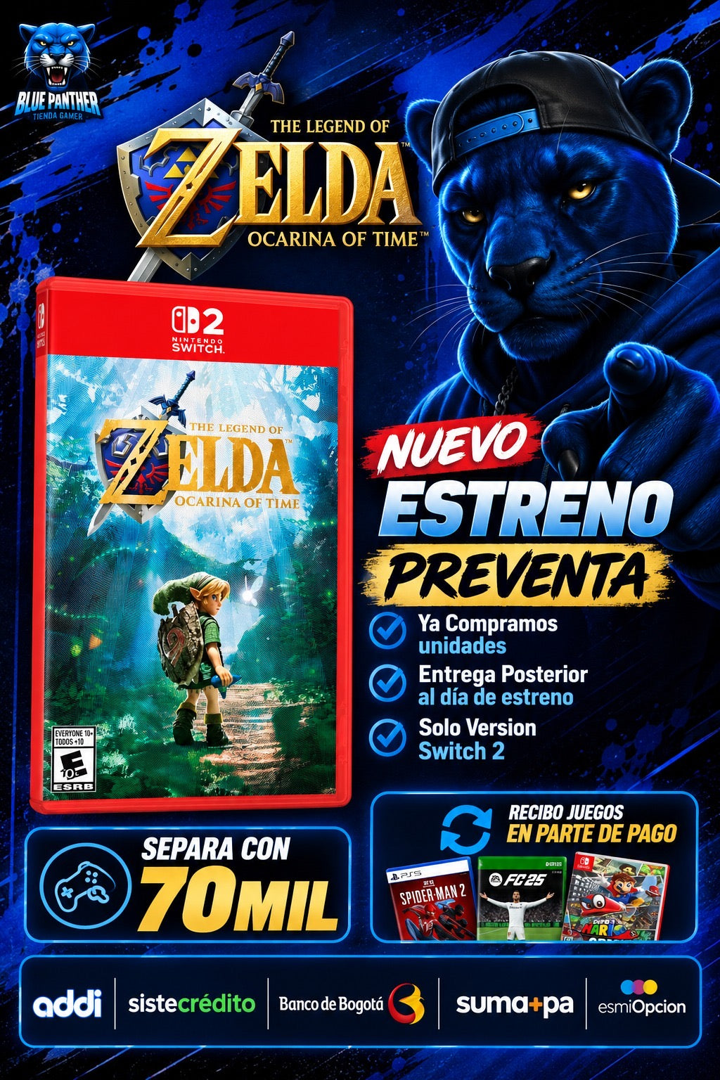 Reserva: The Legend of Zelda: Ocarina of Time – Juego para Nintendo Switch 2 ( más información leer descripción)