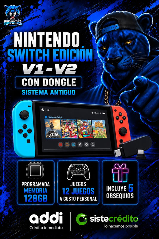 Nintendo switch edición V1 - V2 con dongle sistema antiguo
