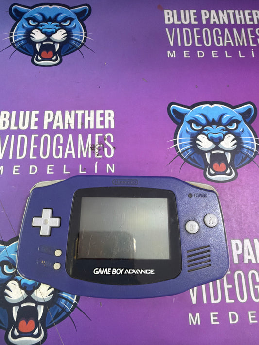 Game boy advance morado sin tapa de pilas